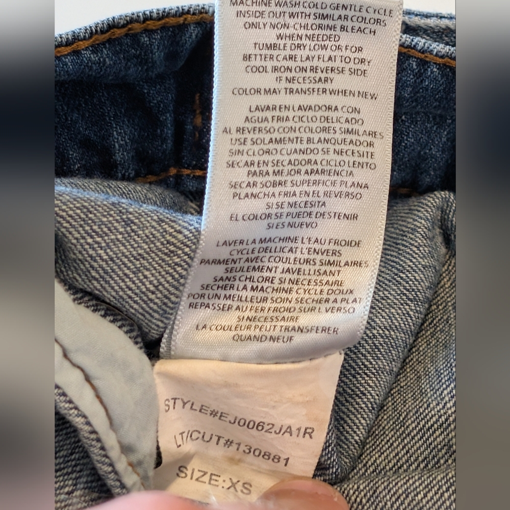 STS Blue Distressed Denim Trucker Jacket XS - Vintage Wash Deconstructed - Picture 10 of 10